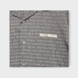 Harley-Davidson All Over Print “Quotes” button down short sleeve shirt Size L